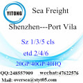 Shenzhen Port Zeevracht Shipping Naar Port Vila